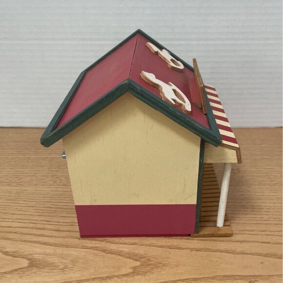 Vtg Wooden Christmas Toy Shoppe Music Box Plays Toy Land Animated Taiwan VIDEO - Picture 4 of 10